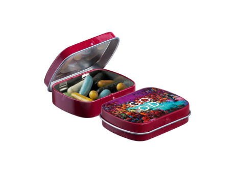 Mini Klappdeckeldose mit Süßigkeiten Werbeartikel