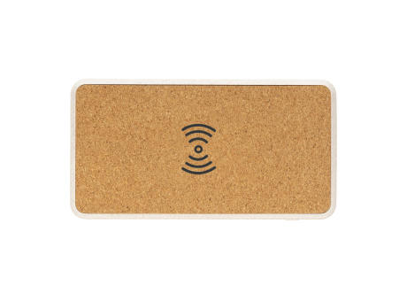 Kork und Weizen 8.000 mAh Wireless Powerbank bedrucken