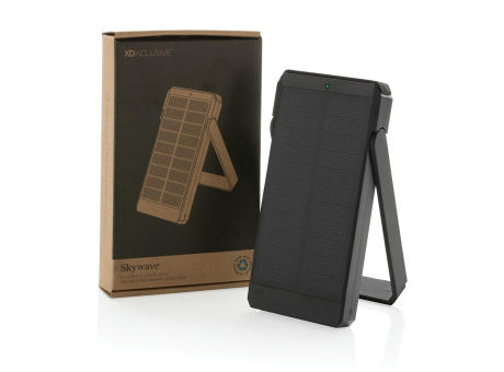 Skywave 10000mAh Solarpowerbank aus RCS recycelt. Kunststoff bedrucken