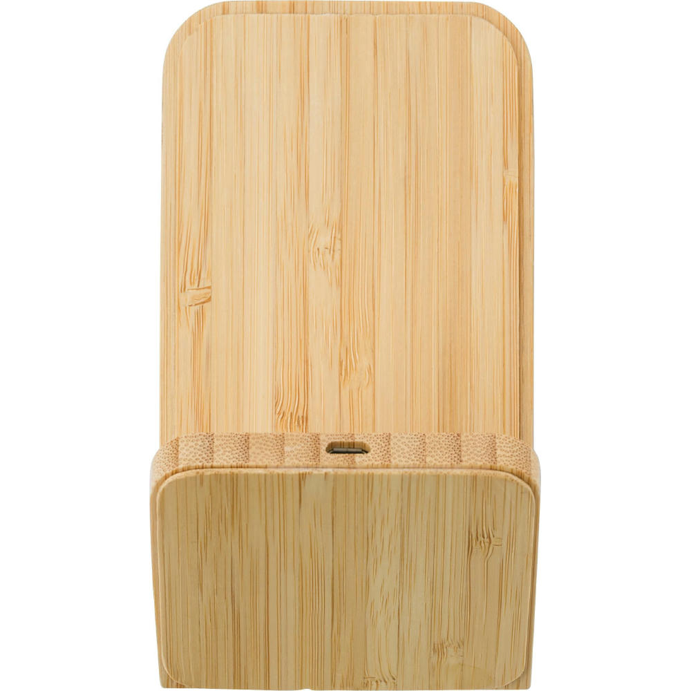 Product image Wireless-Ladegerät aus Bambus Claudie Werbeartikel