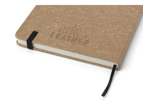 Notizbuch aus recyceltem Leder (A5) Gianna Werbeartikel