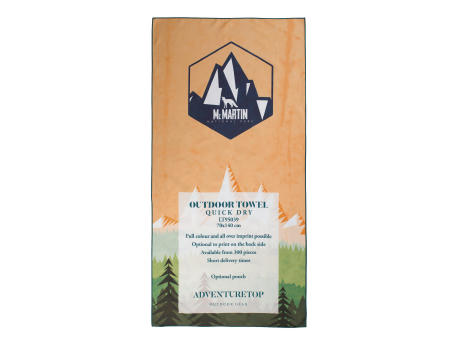 Schnell trocknendes Handtuch 700x1400mm vollfarbig Werbeartikel