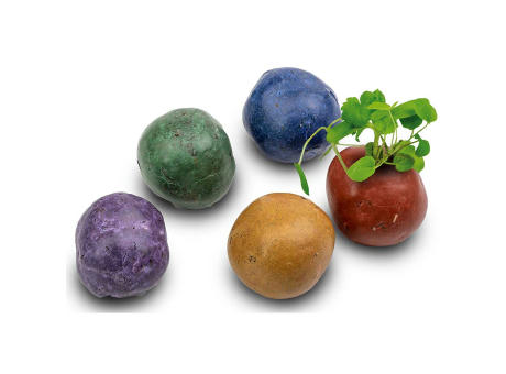 Bunte Mini Flower-Balls mit Samen Werbeartikel