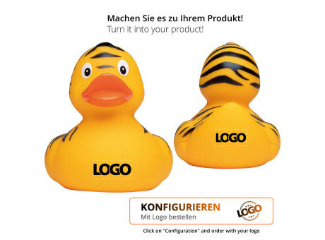 Quietsche-Ente getigerte Ente Werbeartikel