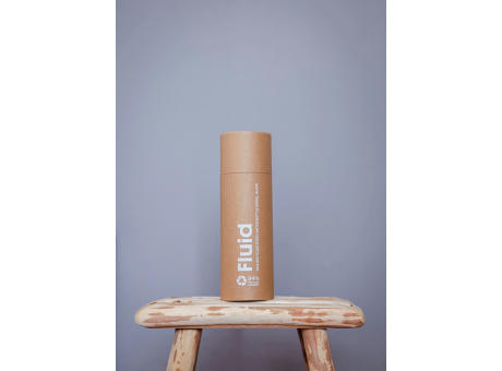 Fluid Flasche aus RCS-zertifiziert recyceltem Stahl, 600ml Werbeartikel