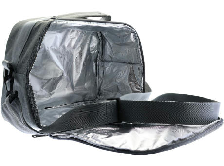 Isolierte Bento-Tasche 'Matsue', meliertes Grau RPET bedrucken