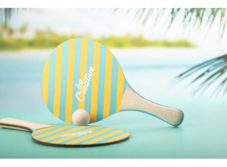 Individuelles Strandtennisset CreaShot Werbeartikel