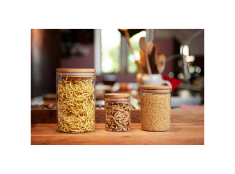 Glasbehälter "Bamboo", 1,6 l Werbeartikel