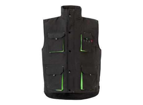 VL NERGAL. Steppweste, zweifarbig, mit mehreren Taschen (120g/m²), aus Polyester (100%) Werbeartikel