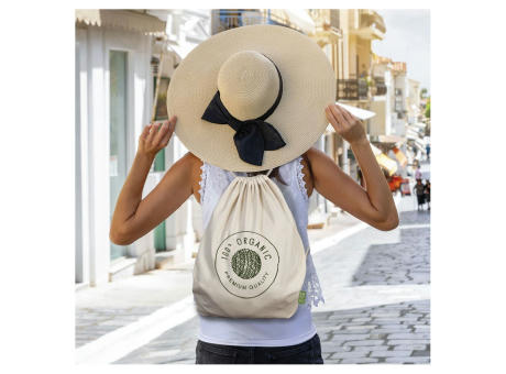 MONTREAL - BIO-Baumwollrucksack mit Kordelzug bedrucken