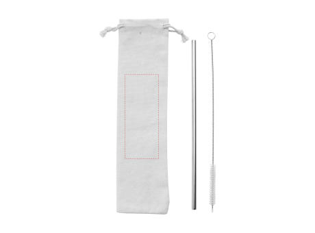 Reusable 1 piece ECO Straw Set Strohalme aus Edelstahl Werbeartikel