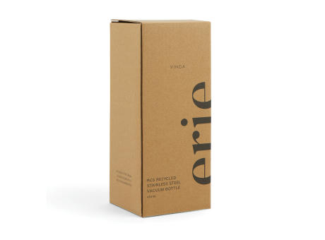 VINGA Erie 450ml Vakuumflasche aus RCS recyceltem Stahl Werbeartikel