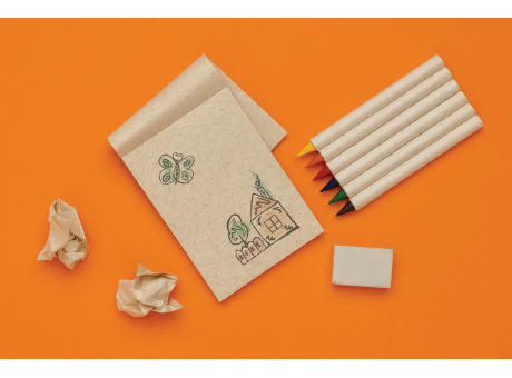 Micki GRS 6-tlg. Infinity-Buntstifteset mit Notizblock Werbeartikel