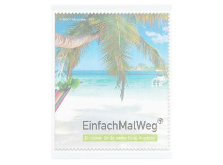 Product image POLYCLEAN rPET Brillenputztuch 30x20 cm im Pergaminbeutel, All-Inclusive-Paket Werbeartikel