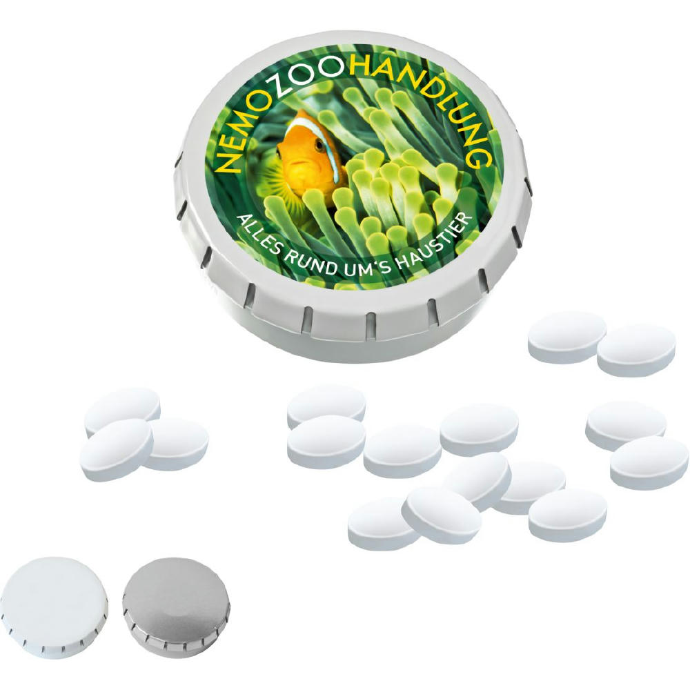 Product image SUPER-MINI-Drück-mich-Dose mit Cool Ice, 20g Werbeartikel