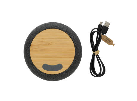 5W Lautsprecher aus RCS rPlastik/PET & Bambus Werbeartikel