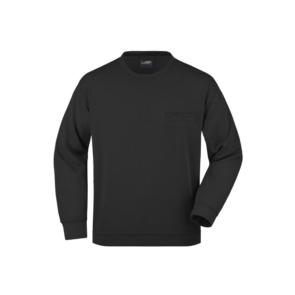 Men's Round Sweat Pocket - Klassisches Sweatshirt mit Brusttasche Werbeartikel