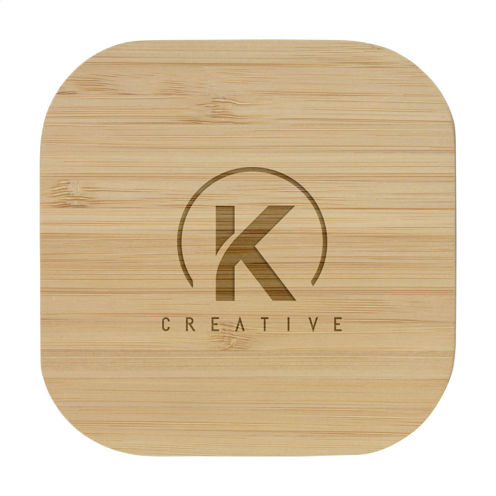 Bamboo Wireless Charger 15W tradloses Ladegerät Werbeartikel