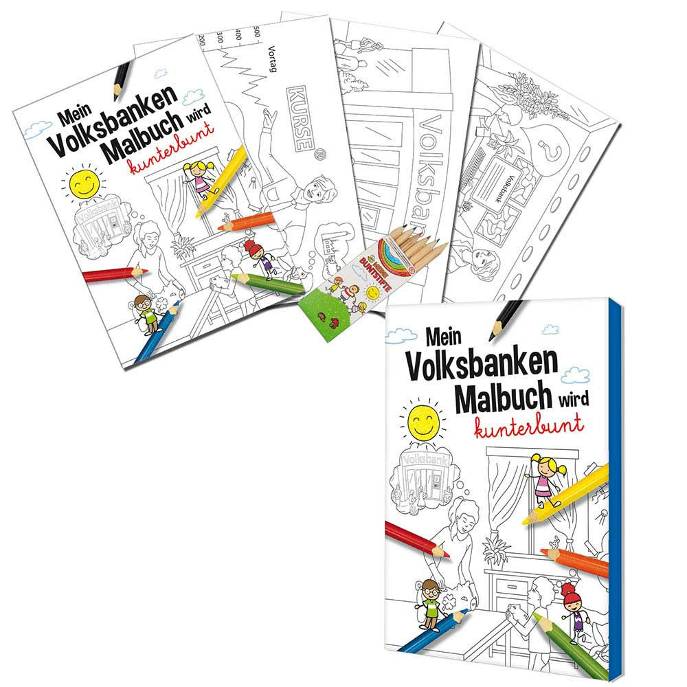 Product image Malbuch / Mal-Set A6 - Sparkassen - Malset neutral Werbeartikel