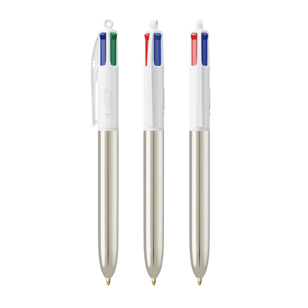 BIC® 4 Colours Shine Kugelschreiber Werbeartikel