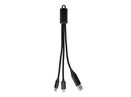 Product image 2-in-1-Ladekabel USB-A/C zu USB-C & Lightning Aluminium Werbeartikel
