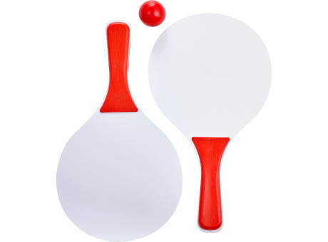 Beachball Tennisspiel aus Holz Eliza Werbeartikel