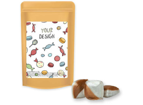 Minz-Ecken Bonbons, ca. 80g, Standbeutel Midi Werbeartikel