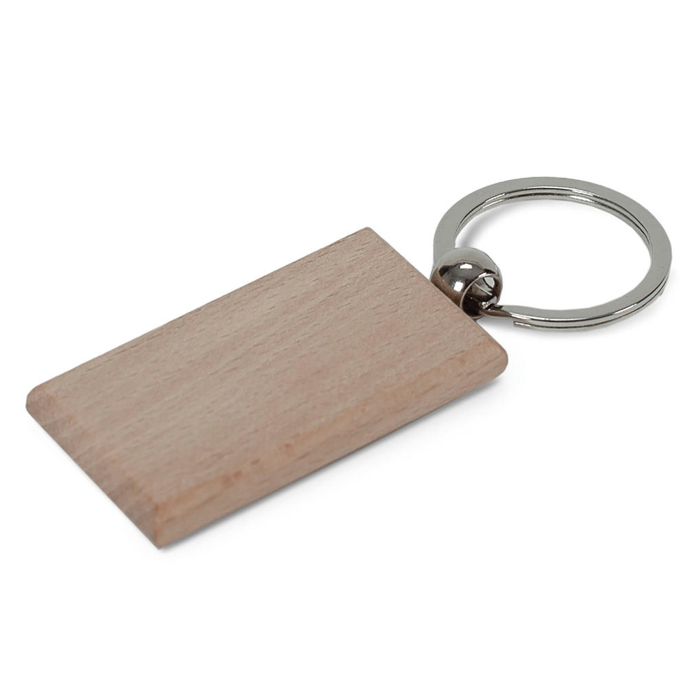 Product image Schlüsselring Holz rechteckig Werbeartikel