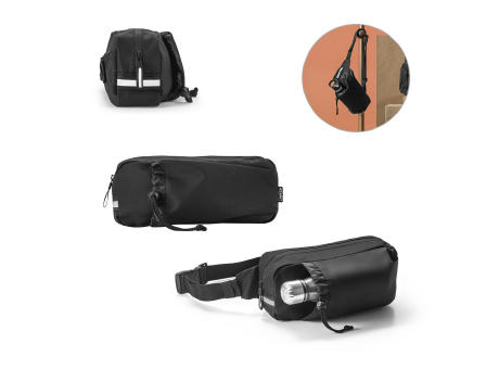 Product image DELFOS POUCH. Gürteltasche aus 300D recyceltem Polyester und 600D recyceltem Polyester mit reflektierenden Elementen bedrucken