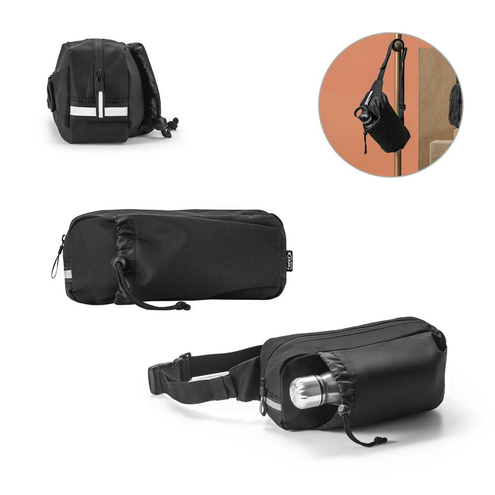 Product image DELFOS POUCH. Gürteltasche aus 300D recyceltem Polyester und 600D recyceltem Polyester mit reflektierenden Elementen Werbeartikel