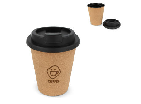 R-PP Kork Kaffeebecher 350 ml bedrucken