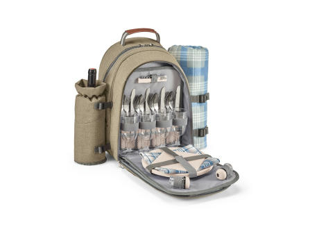 VILLA. Thermischer Picknick-Rucksack aus 600D, hochdichtem, recyceltem Polyester Werbeartikel