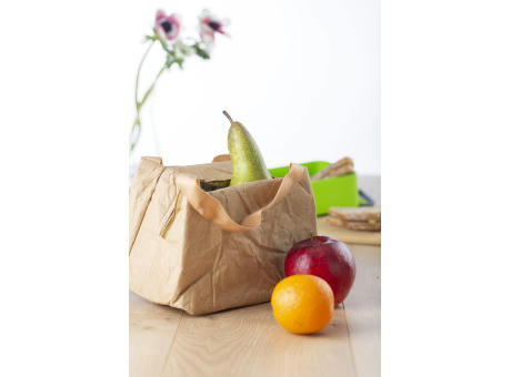Lunch-Kühltasche aus Kraftpapier Callen Werbeartikel