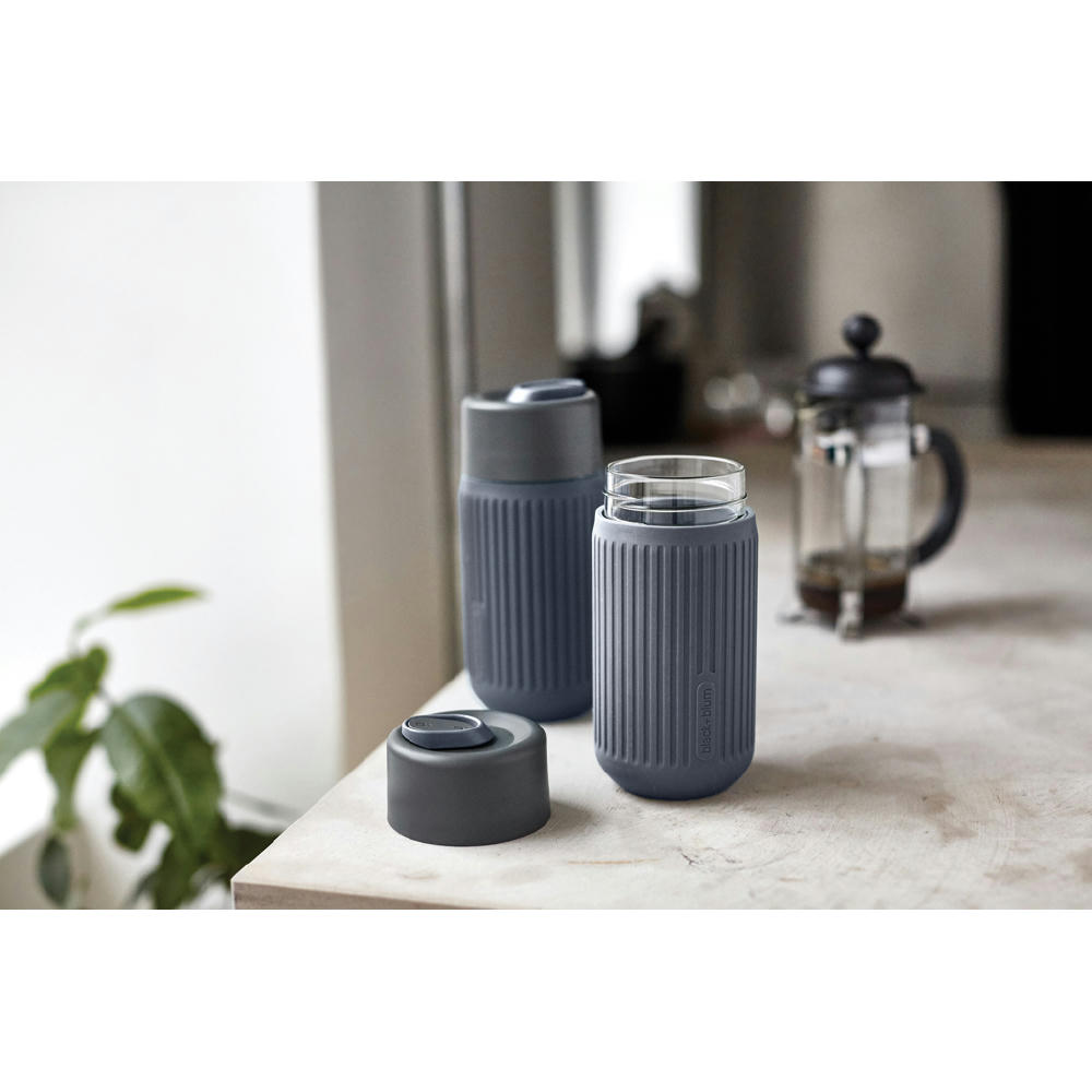 Black+Blum Glas-Reisebecher 340ml Werbeartikel