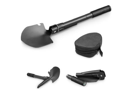 DIG. Faltbare Schaufel aus Metall mit Kompass Werbeartikel