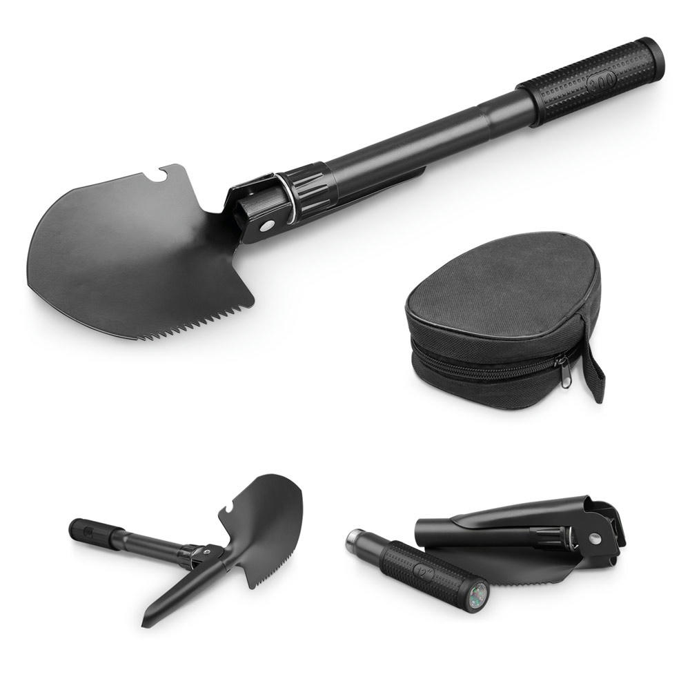 Product image DIG. Faltbare Schaufel aus Metall mit Kompass Werbeartikel