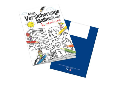 Malbuch / Mal-Set A6 - Versicherung - Malset neutral Werbeartikel