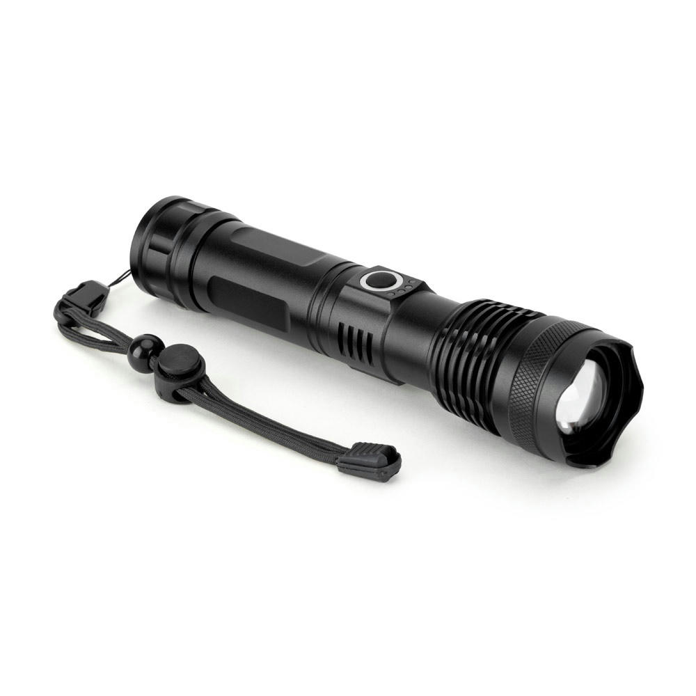 Product image YVIAN. Recycled aluminium rechargeable torch (100% rAL) 10 W Werbeartikel