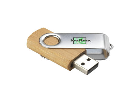 USB Twist Bamboo aus Vorrat 16 GB Werbeartikel