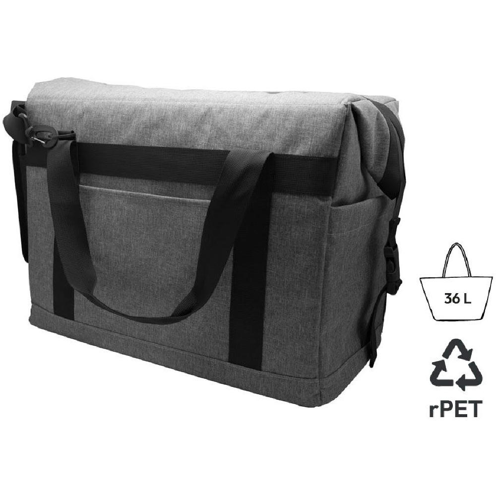 Product image XL Isoliertasche 'Sakai', meliertes Grau RPET Werbeartikel