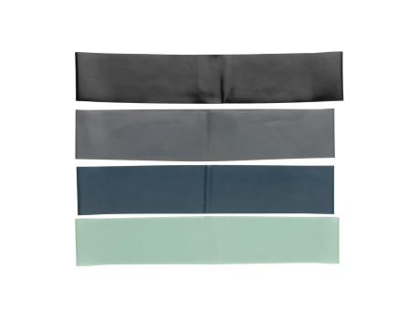 4-tlg. Set Fitnessbänder im Etui bedrucken