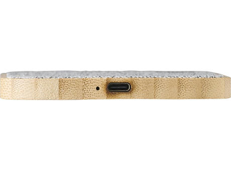 Kabelloses Bambus-Ladegerät Moses Werbeartikel