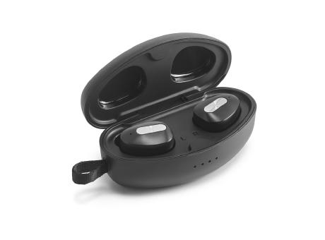 Product image DESCRY. kabellose In-Ear Kopfhörer aus Metall und ABS inkl. Ladegerät Werbeartikel