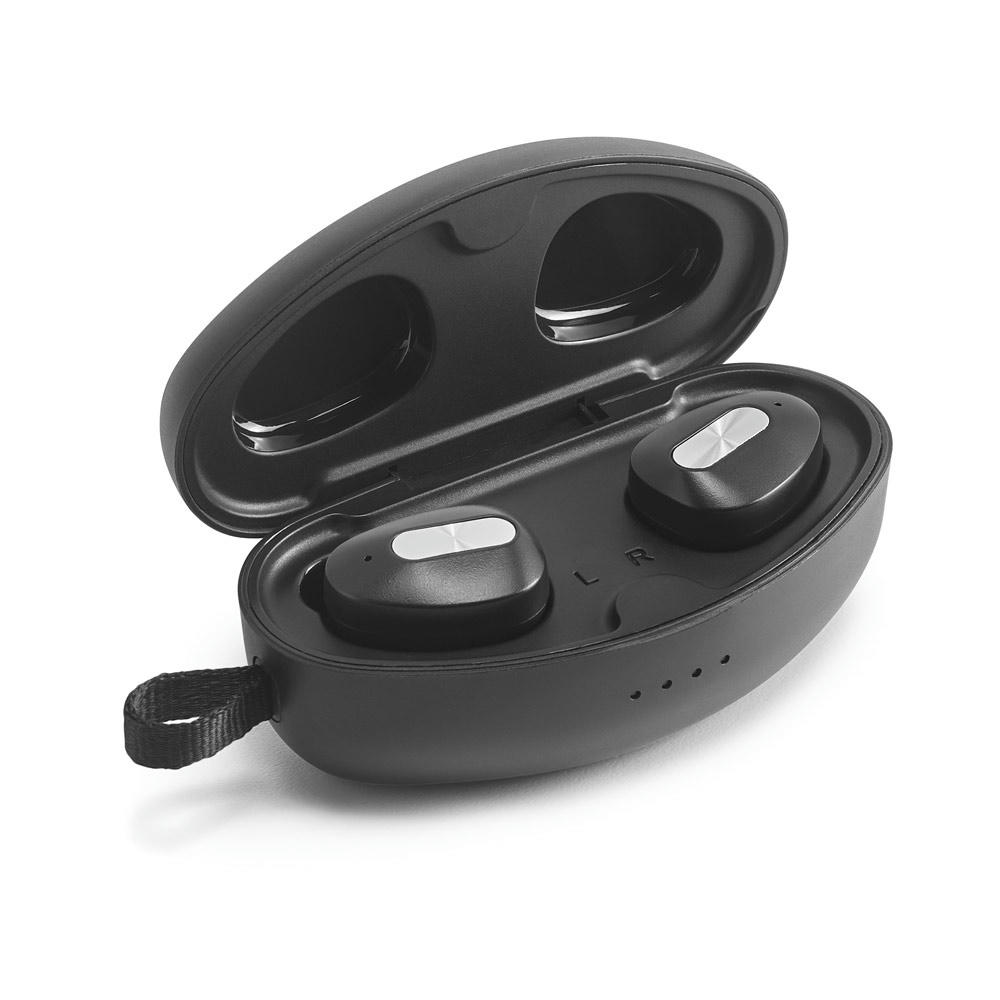 Product image DESCRY. kabellose In-Ear Kopfhörer aus Metall und ABS inkl. Ladegerät Werbeartikel
