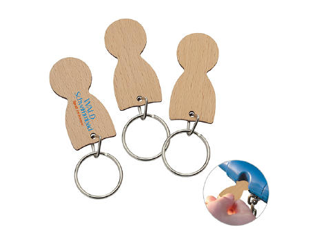 Einkaufswagenlöser Holz bedrucken