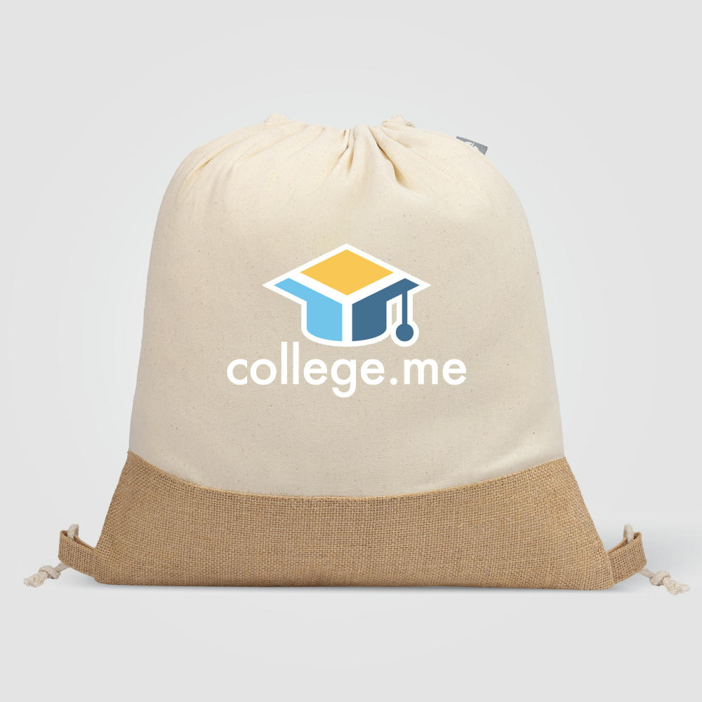 Product image Rio™ Rucksack mit Kordelzug aus recycelter Baumwolle und Jute (140 g/m²) Werbeartikel