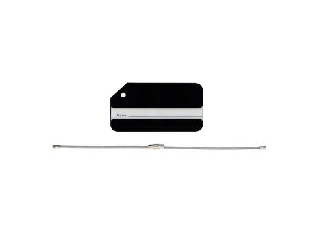 Aluminium Luggage Tag Schwarz bedrucken
