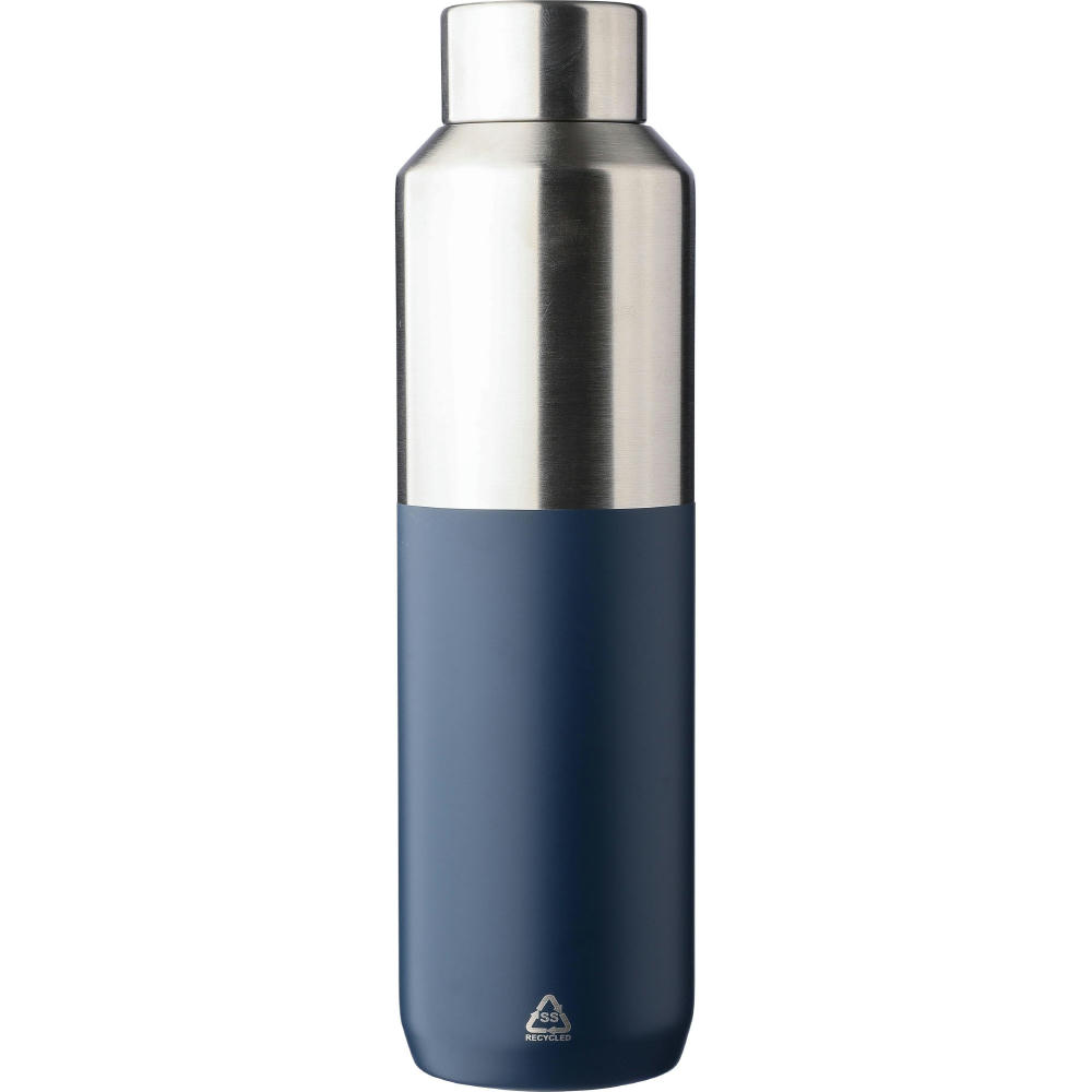 Recycelte doppelwandige Trinkflasche aus Edelstahl (600 ml) Esen Werbeartikel