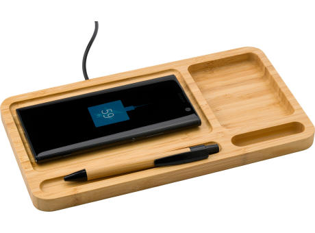 Schreibtisch-Organizer aus Bambus Faye Werbeartikel