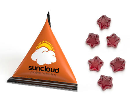 Mini Tetraeder Fruchtgummi Werbeartikel